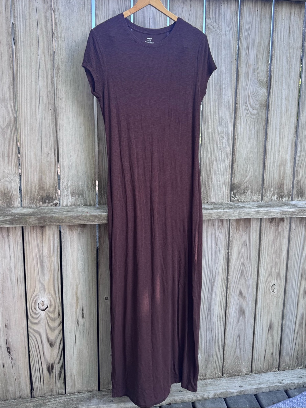 aerie Ribbed Crewneck maxi dress brown / XL / NWT